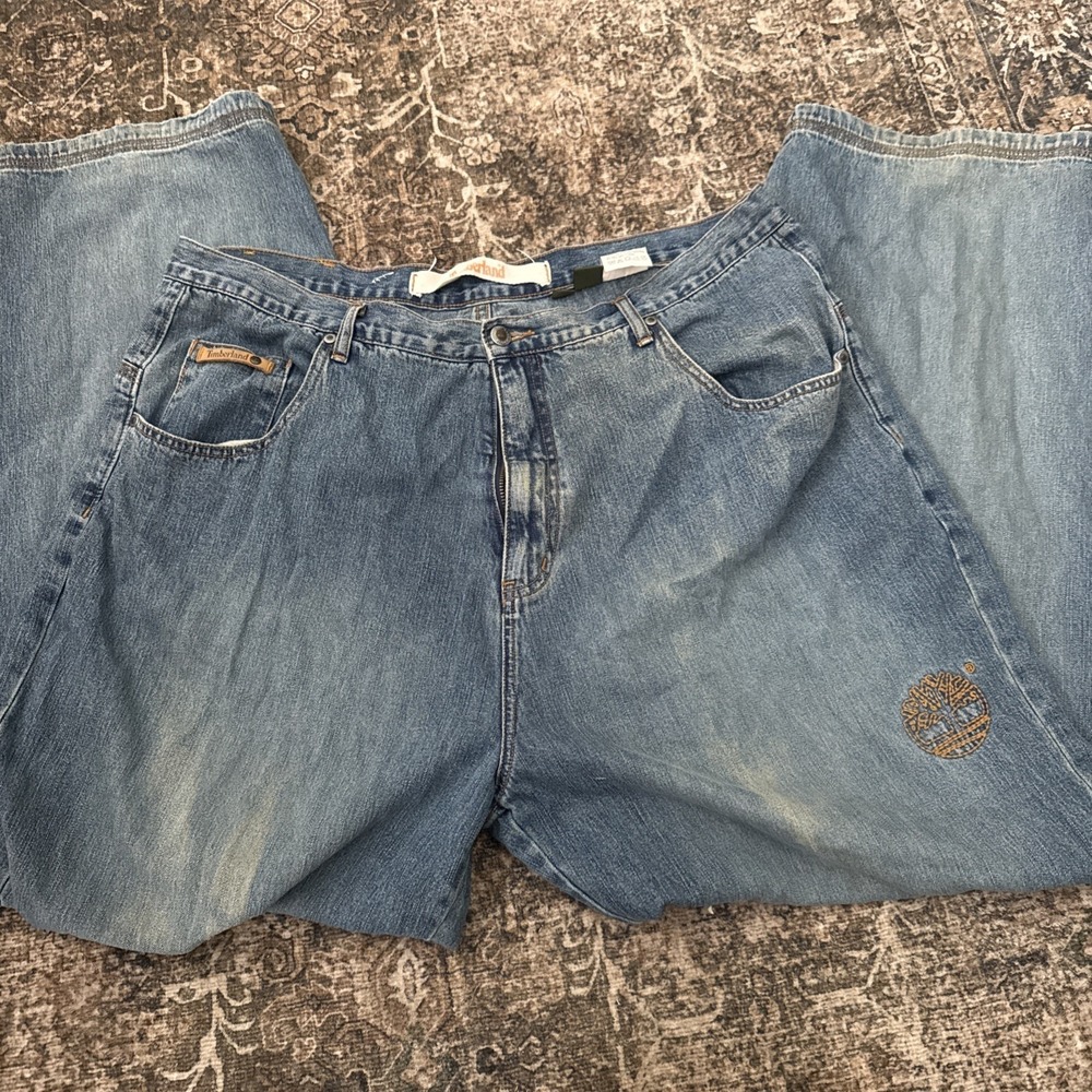 Timberland Y2K Jeans Mens 42 Blue Relaxed Baggy Loose Hip Hop Streetwear Denim
